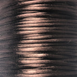 Size #2 - 3MM Medium Brown Satin Cord (Rattail) 144 Yds