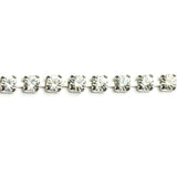 Rhinestone Chain Crystal/Silver (1 foot)