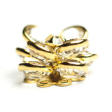 16.2MM Channel Button Crystal/Gold (2 pieces)