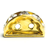13X6MM Rondelle Crystal/Gold (12 pieces)