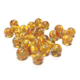 6MM Topaz Round Glass Tombo Bead (50 pieces)