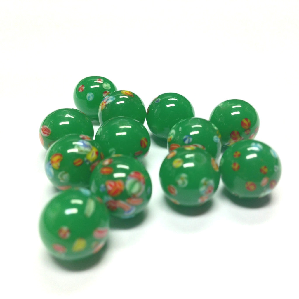 6MM Jade Round Glass Tombo Bead (50 pieces)