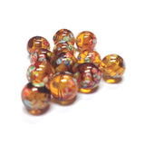 6MM Tortoise Round Glass Tombo Bead (50 pieces)