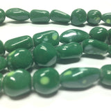 8-10MM Assorted Jade Glass Nuggets 30" ~63 Pcs/Str (63 pieces)