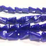 9X8MM Navy Glass Twist Rectangle Bead (100 pieces)