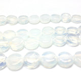 8MM White Opal Glass Disc Bead (100 pieces)