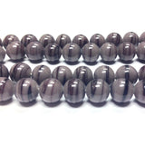 10MM Grey Glass Swirl Beads (100 pieces)