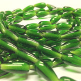 14X6MM Emerald Green Glass Pear Bead (50 pieces)
