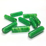 18X5MM Emerald Glass Tube Bead (60 pieces)