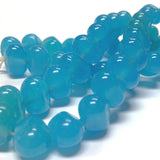 8X10MM Aqua Baroque Glass Bead (100 pieces)