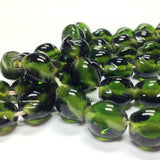 10MM Olive Green Baroque Glass Bead (50 pieces)