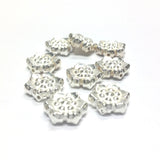12MM Silver Flower Bead (72 pieces)