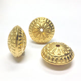 23MM Ham.Gold Fancy Rondel (12 pieces)