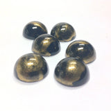 10MM Black/Gold "Striate" Cab (24 pieces)