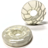 30MM Frosted/White "Crazed" Ring (2 pieces)