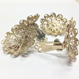 27MM Goldtone Brass Filigree Earclip (4 pieces)